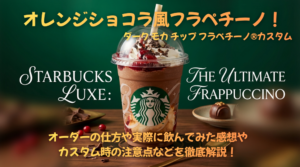 【期間限定】ダーク モカ チップ フラペチーノ®カスタムでオレンジショコラ風フラペチーノ！オーダーの仕方や実際に飲んでみた感想やカスタム時の注意点などを徹底解説！